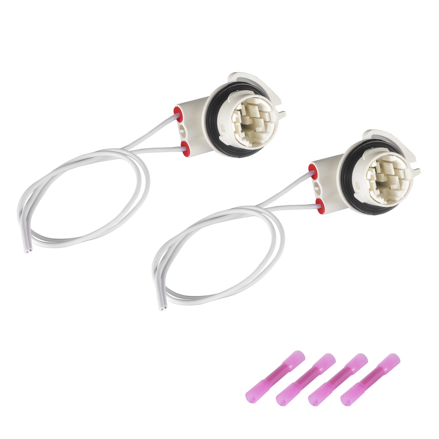 MUYI Light Socket Repair Kit - Lamp Socket Replacement Blub Socket Wire Harness for LED/Standard, Bulbs# 4114,4157,3157 Replaces for 19258649, LS94, 645-607(2 Pack)