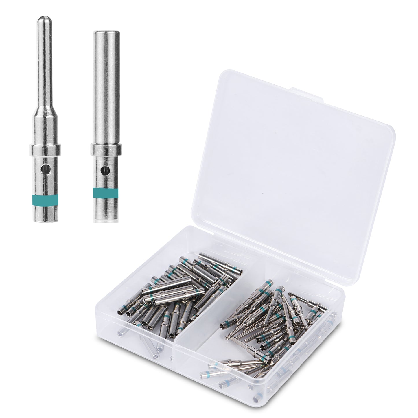 MUYI Replacement Pins for Electrical Plugs Waterproof Connector Terminals Including Male and Female for Weatherpack Connector/SuperSeal Connector/Deutsch Connector