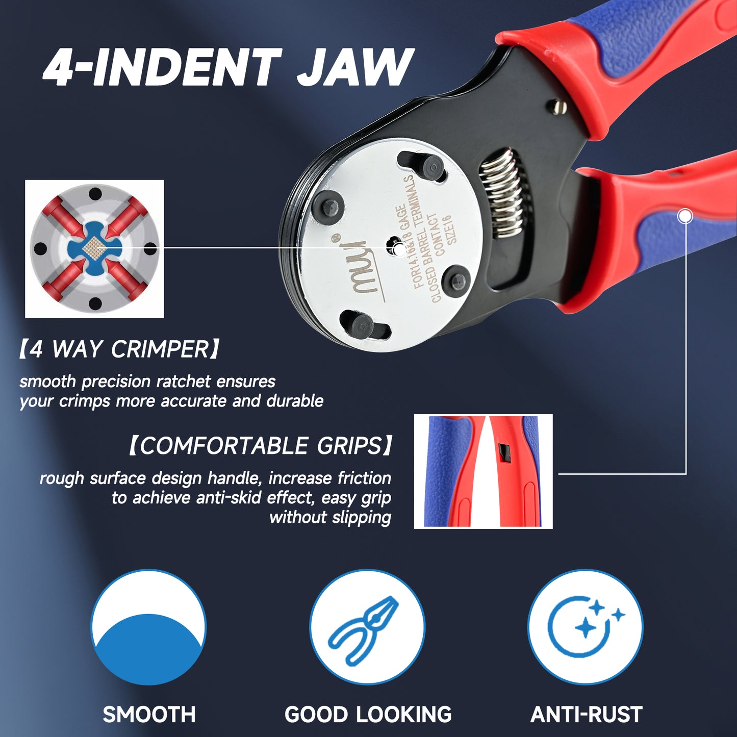 MUYI 371PCS DT Connector Kits, 2/3/4/6/8/12 Pin Connectors for 20 18 16 14AWG Cable Harness, Included Size 16 Solid Barrel Contacts, Wire Crimper, Wire Strippers and Pin Socket Removal Tool