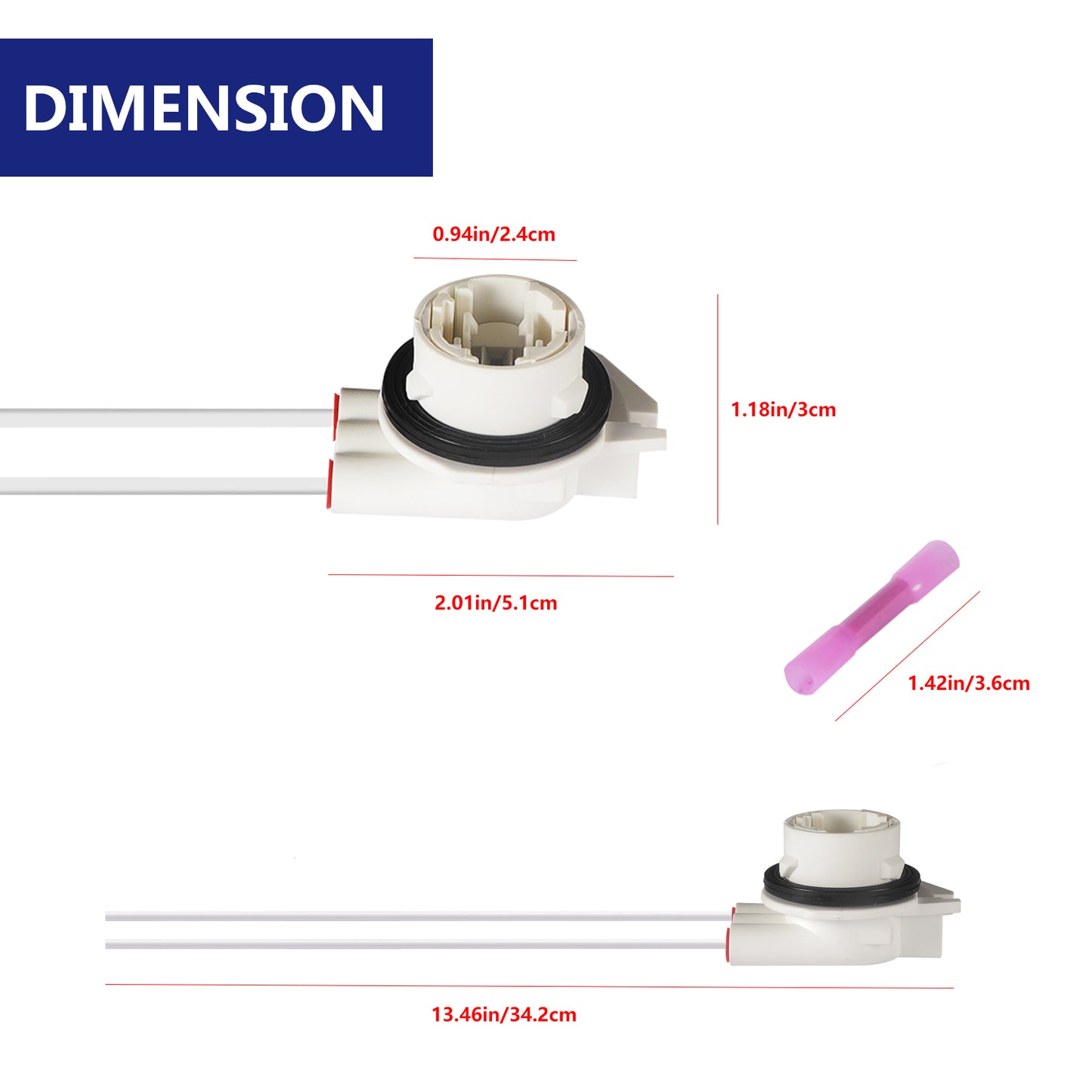MUYI Light Socket Repair Kit - Lamp Socket Replacement Blub Socket Wire Harness for LED/Standard, Bulbs# 4114,4157,3157 Replaces for 19258649, LS94, 645-607(2 Pack)