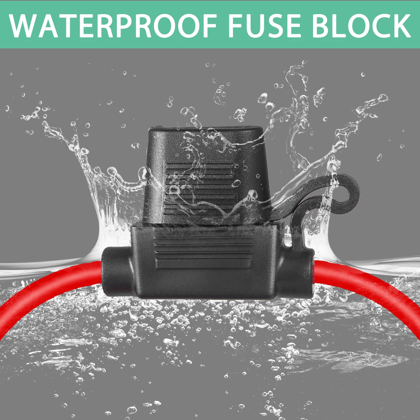 MUYI 6 Pack 12AWG Inline Fuse Holder 12 Volt Tinned Copper Wire Pigtail Waterproof IP67 Marine Automotive Fuse Block Relay with 30 Amps ATC/ATO Blade Fuses