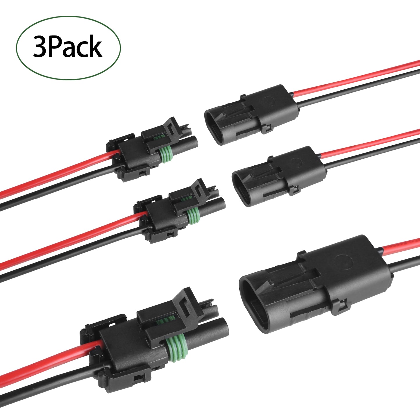 MUYI Automotive Connector Kit 1/2/3/4/6 Pin Way Wiring Harness Connectors 2.5mm Series Wire Harness Connectors