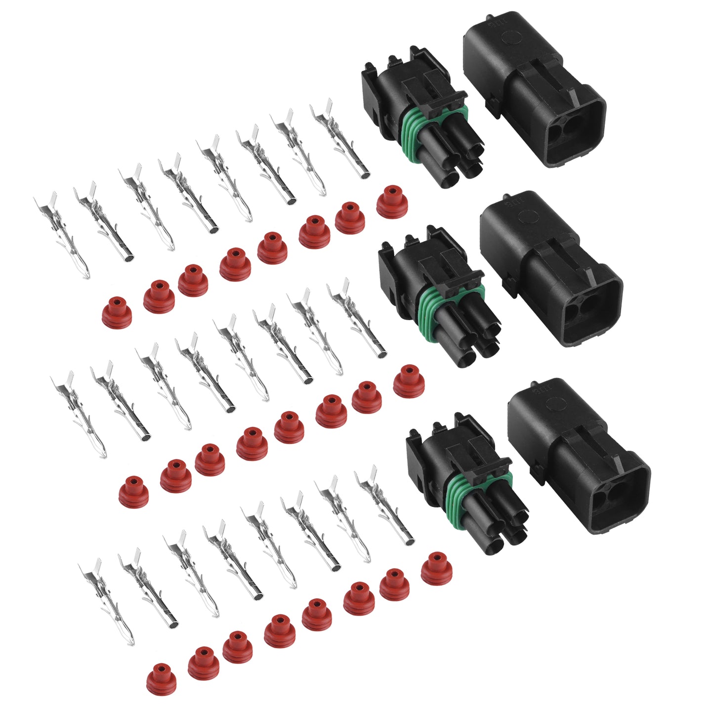 MUYI Automotive Connector Kit 1/2/3/4/6 Pin Way Wiring Harness Connectors 2.5mm Series Wire Harness Connectors