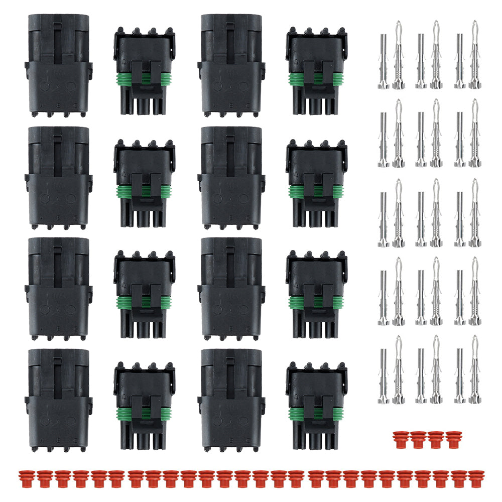 MUYI Automotive Connector Kit 1/2/3/4/6 Pin Way Wiring Harness Connectors 2.5mm Series Wire Harness Connectors