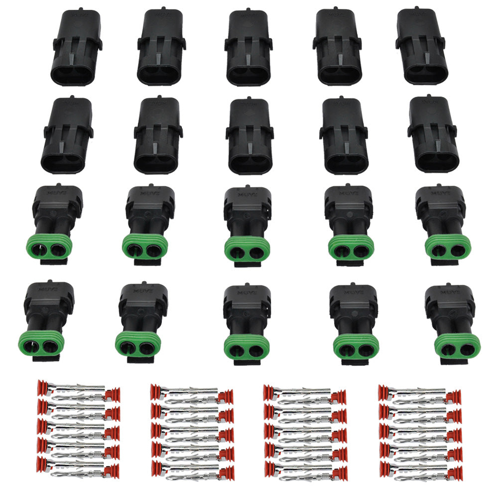 MUYI Automotive Connector Kit 1/2/3/4/6 Pin Way Wiring Harness Connectors 2.5mm Series Wire Harness Connectors