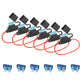 MUYI 6 Pack 14AWG Inline Fuse Holder with 12 Volt 15A ATC/ATO Standard Balde Fuses - for Car Truck Boat Motorcycle Marine (14AWG + 15A Blade Fuse)