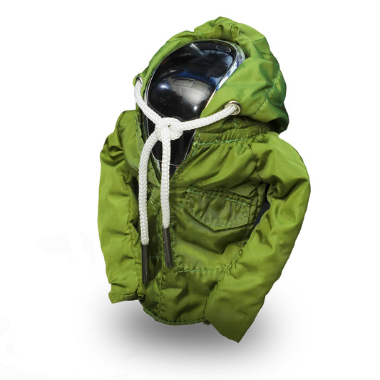 MUYI Shifter Cover Decoration Gear Shift Hoodies for Car Automotive Interior Accessories Vehicle Decor Anorak Jacket with Hooded (1 Pack, Military Green Knob Hoodies)