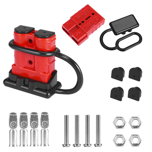 6 Gauge Battery Quick Connect Disconnect Kit 50A Wire Connector for Winch  Auto Car Trailer Driver Red 2pcs 