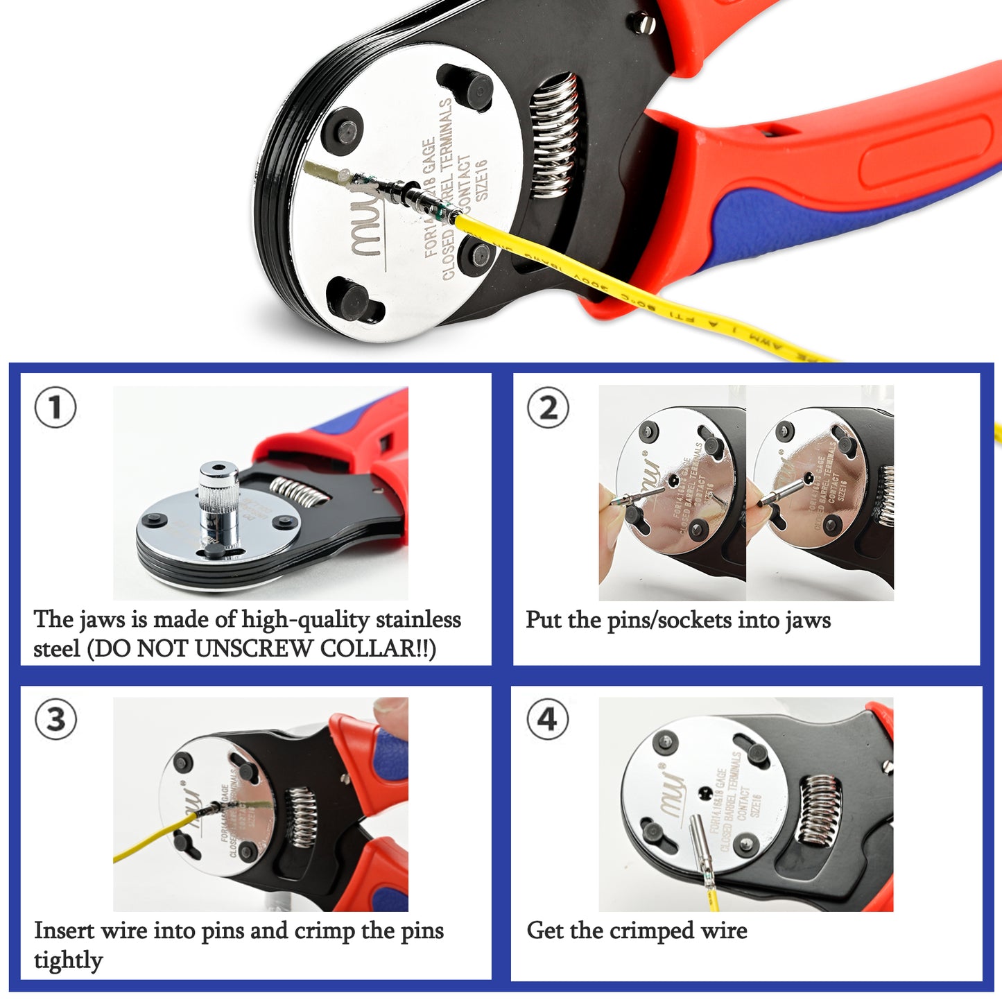 MUYI 371PCS DT Connector Kits, 2/3/4/6/8/12 Pin Connectors for 20 18 16 14AWG Cable Harness, Included Size 16 Solid Barrel Contacts, Wire Crimper, Wire Strippers and Pin Socket Removal Tool