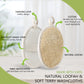 MUYI Loofah Kits, 3.9" x 5.7" Exfoliating Body Scrubber Loofah Sponge Pads Natural Luffa Material Sponges, Health for Bath Shower and Spa (3 Count - 1Pack)