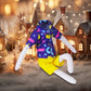 MUYI 80s Print Doll Clothes Set - 1 Pack Geometric Pattern T-Shirt and Pants for Elf Dolls 12-Inch Boy Dolls Funny Freaky Clothing Accessories