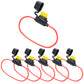 MUYI 6 Pack Inline Fuse Holder Kit - 14AWG Waterproof Pigtail Wire Loop with 20A Standard Blade Fuses ATC/ATO