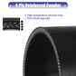 MUYI Straight Hose ID 3" (76mm) Silicone Coupler with 304 Stainless Steel Worm Clamps High Temp 4-Ply Reinforced 5mm Wall Thinckess 3.0" Length