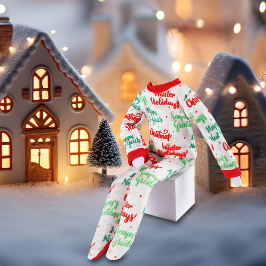 MUYI Santa Doll Clothing Accessories Set - 1pc Pajamas PJs Nightgown for elf Doll Christmas Accessories