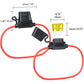 MUYI 6 Pack Inline Fuse Holder Kit - 14AWG Waterproof Pigtail Wire Loop with 20A Standard Blade Fuses ATC/ATO