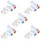 MUYI 5 Kits 2 Pin Way JST Waterproof Connector 26-22 AWG Electric Socket 0.13~0.33mm² Wire-to-Wire Connectors 2.0mm JWPF-VSLE Series JST Plugs
