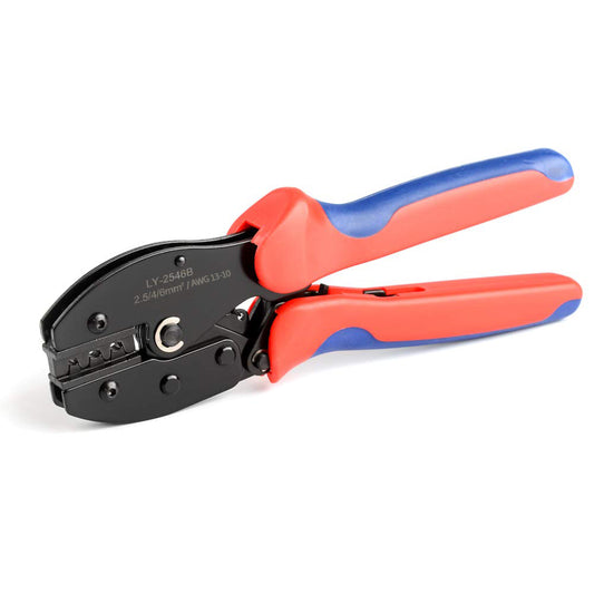 MUYI Solar Panel Connector Crimper Suitable for AWG 13-10, 2.5/4/6mm² Cable Ratcheting Crimping Wire Harness Hand Tool