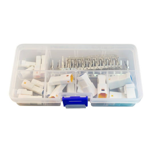 MUYI JST Connector 19 Sets Waterproof Connector 2/3/4/6/8 Pin Electric Connectors with Storage Box (19 Kits)