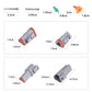 MUYI DT Series Waterproof Connectors 2/3/4/6/8/12 Pin Connector  18-14 AWG Electrical Wire Plug with 13 Amps Continuous Terminals