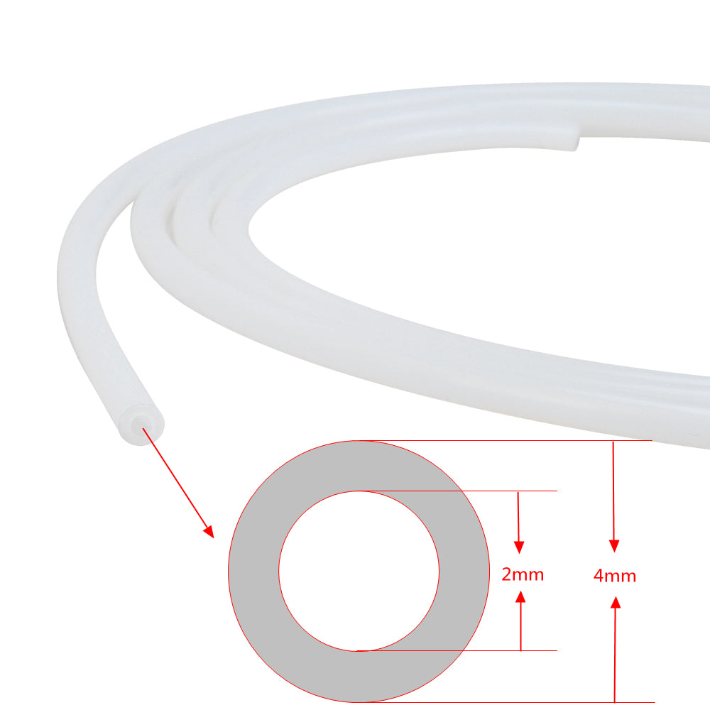 MUYI 10 Meters = 32.8 Feet PTFE Teflon Tube OD 4mm ID 2mm for Chemical Electrical Equipment